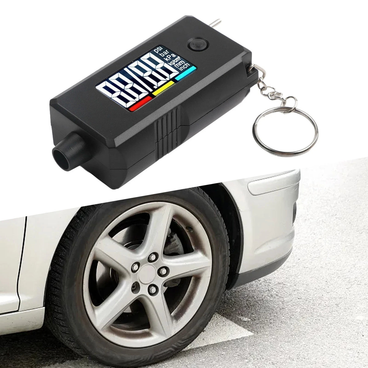 Digital Tyre Gauge for Cars (Dual Functions)