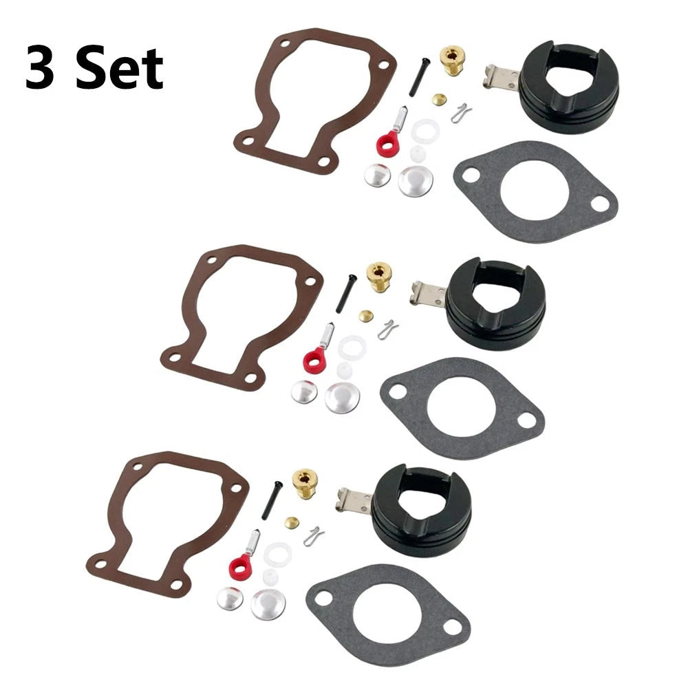 3X Carburetor Repair Kit for Johnson Evinrude 9.9 HP 15 HP (1974–1988) 398453