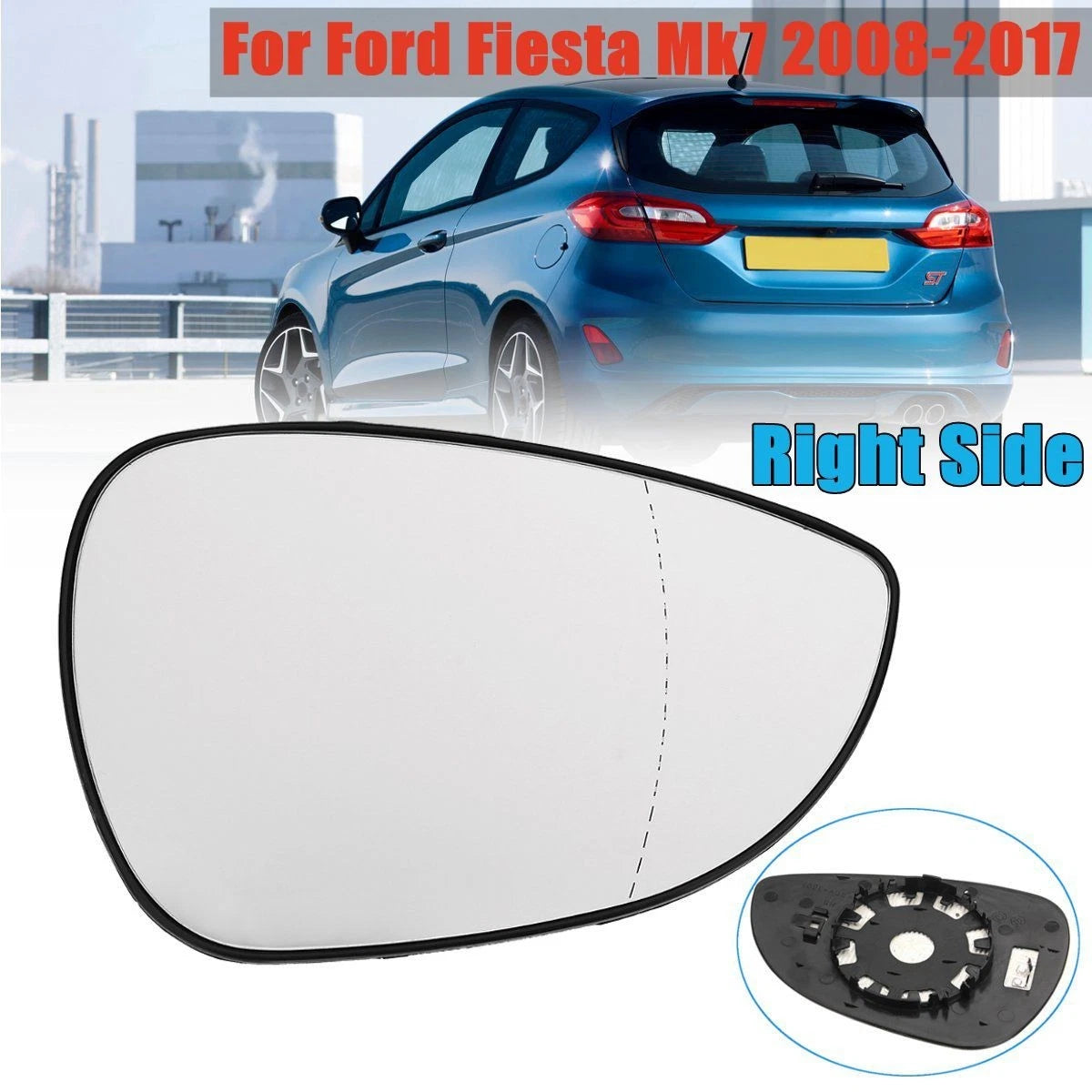 Replacement Rear View Mirror for Right Side Wing Lens