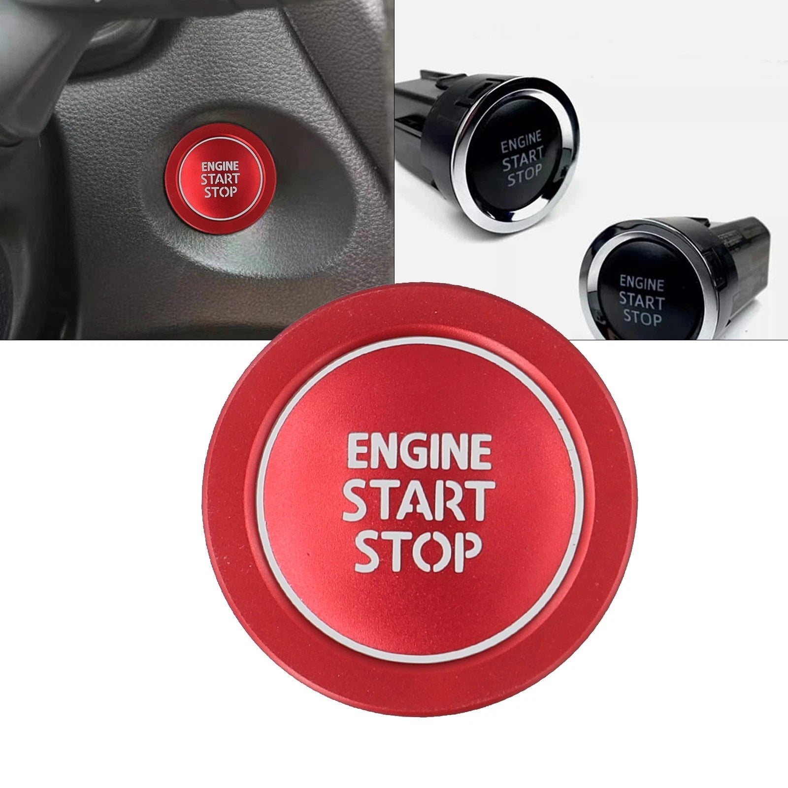 Sports Red Engine Start Button for Toyota