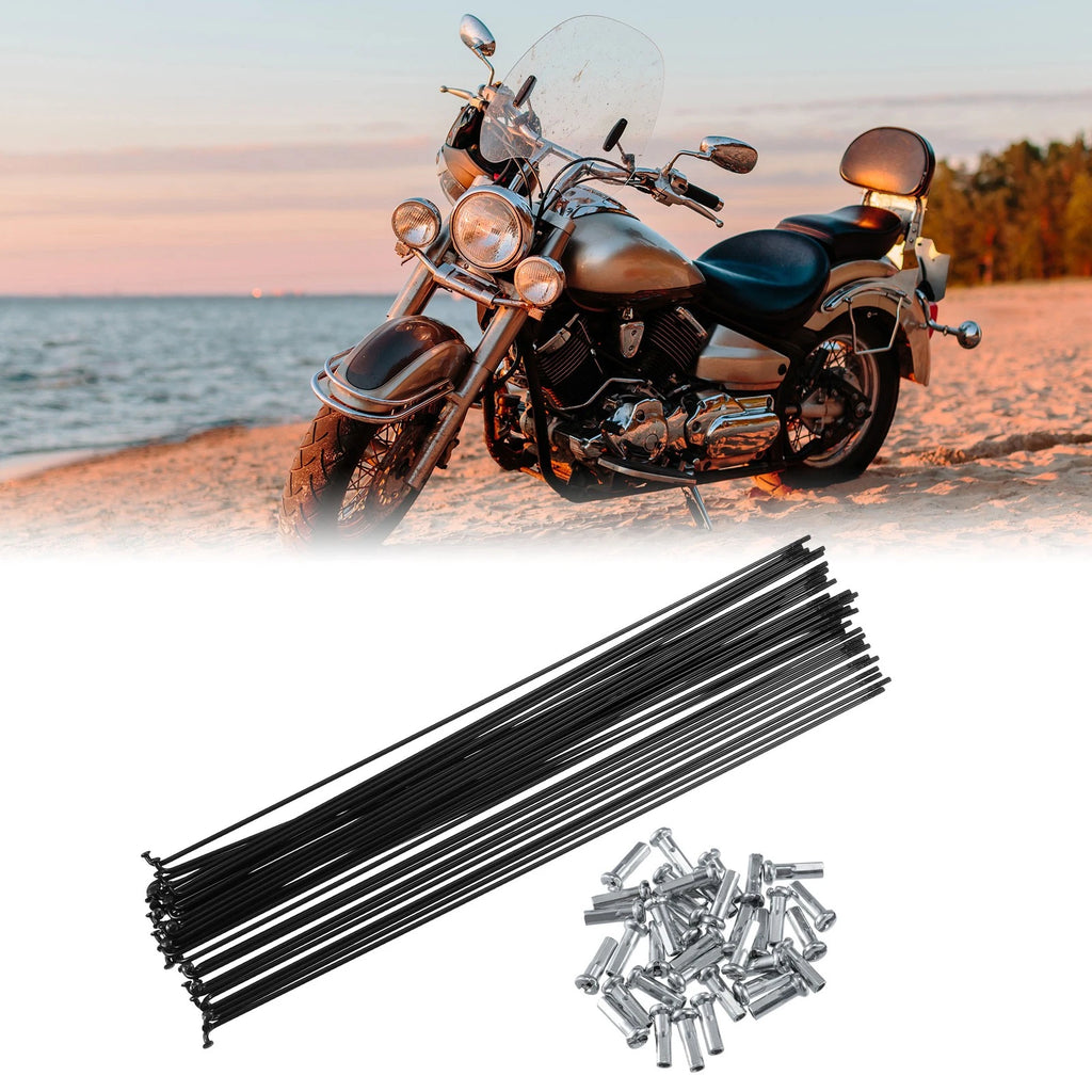 Bicycle Spokes 14G 255mm with Nipples Kit for Most Bicycles (Qty 36)