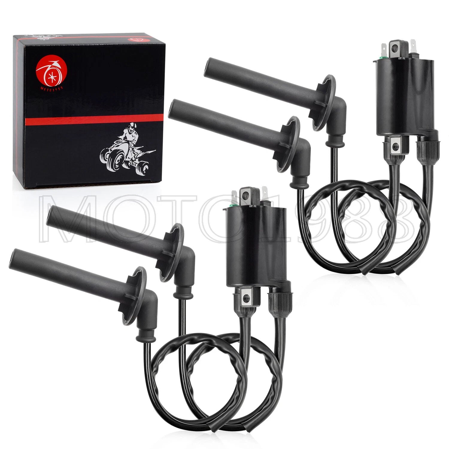 2X Ignition Coil with Spark Plug Cap for Honda ST1100 (1991–2003) #30700-KAF-010