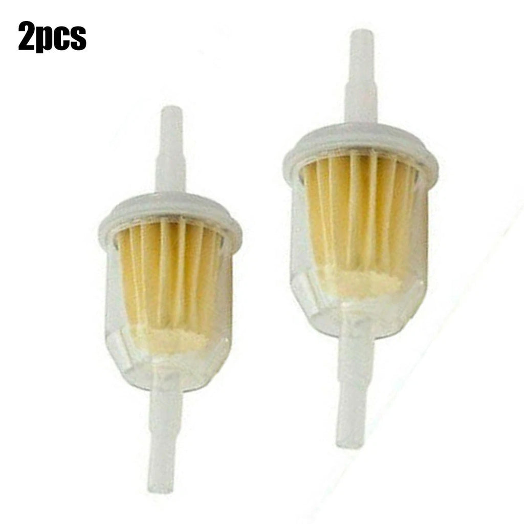 2X Inline Fuel Filter for Lawn Mowers 6mm (Transparent)