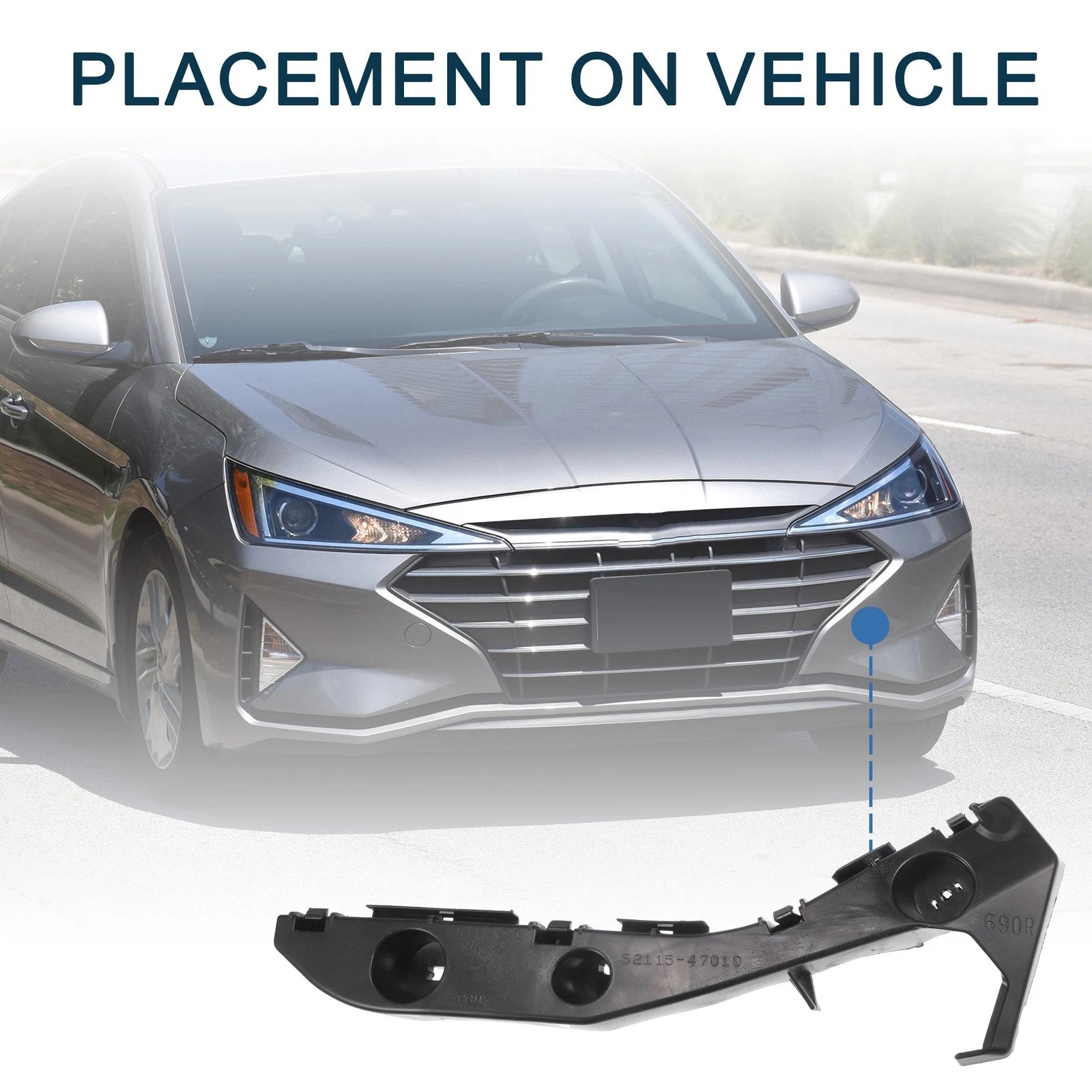Right Front Bumper Retainer Bracket for Toyota Prius (2004–2009)