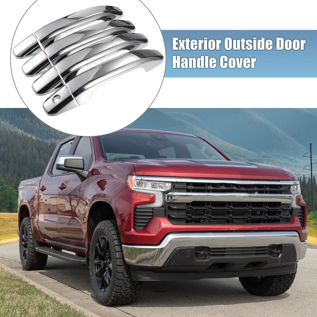 Exterior Door Handle Cover Set for Chevy Silverado GMC Sierra (2014–2018)
