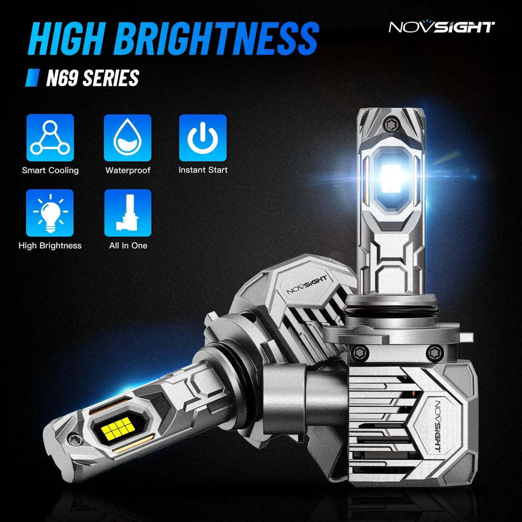 2X 9005 HB3 LED Headlight Bulbs for