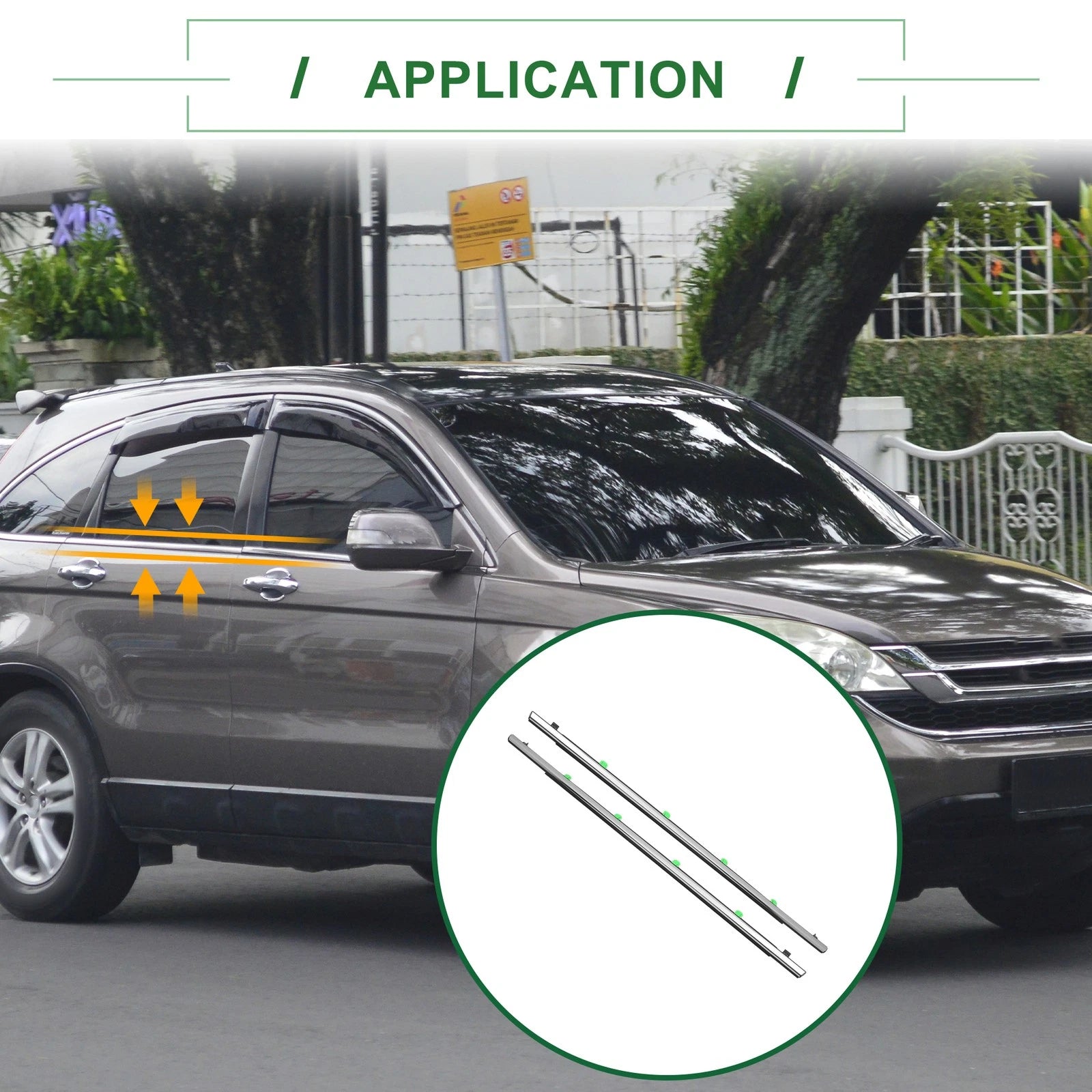 2pcs Rear Window Weatherstrip Seals Left Right for Honda CR-V (2012–2016)