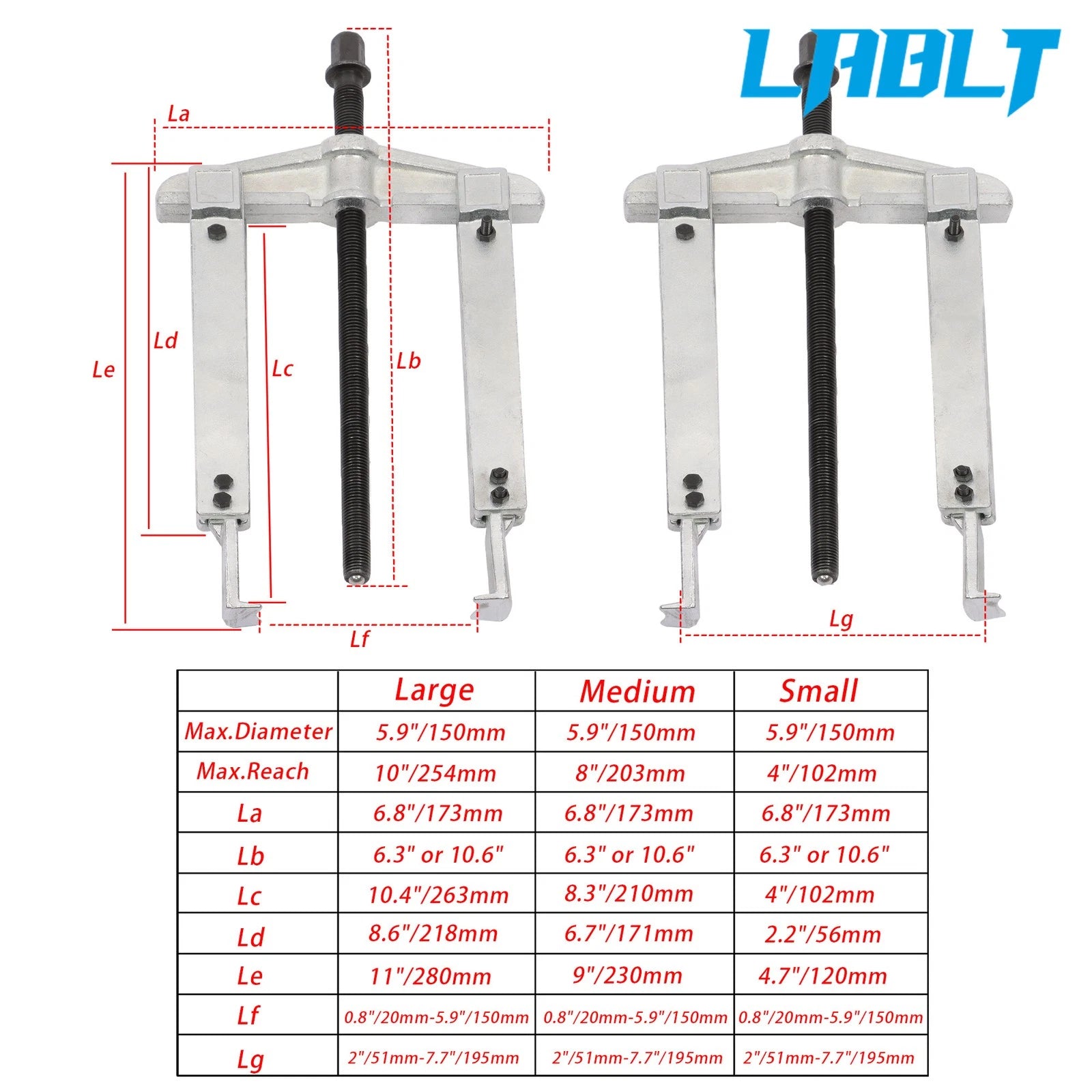 2X Flywheel Pulley Bearing Puller Set for LABLT