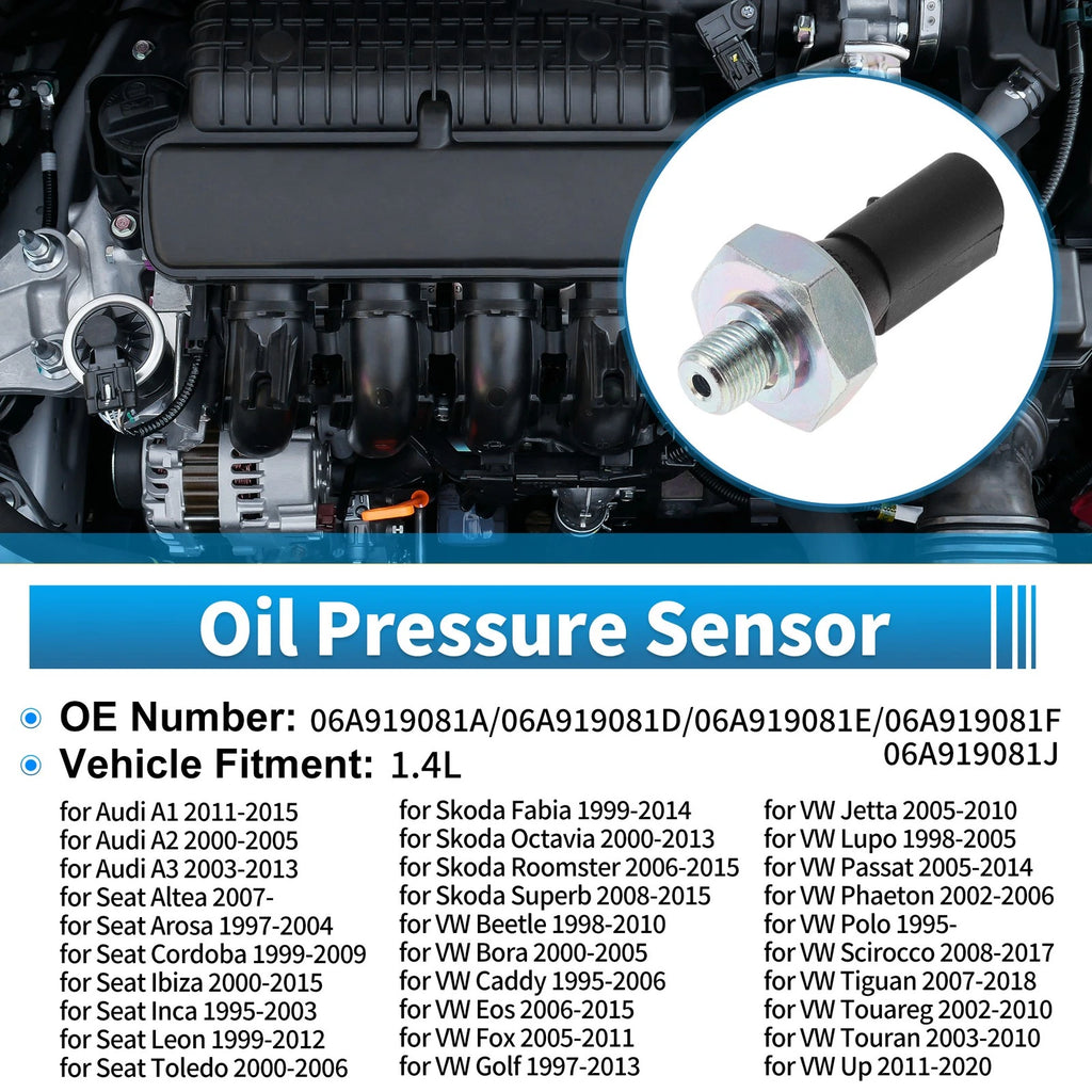 Engine Oil Pressure Sensor 06A919081A/06A919081D for Audi A1 (2011–2015)