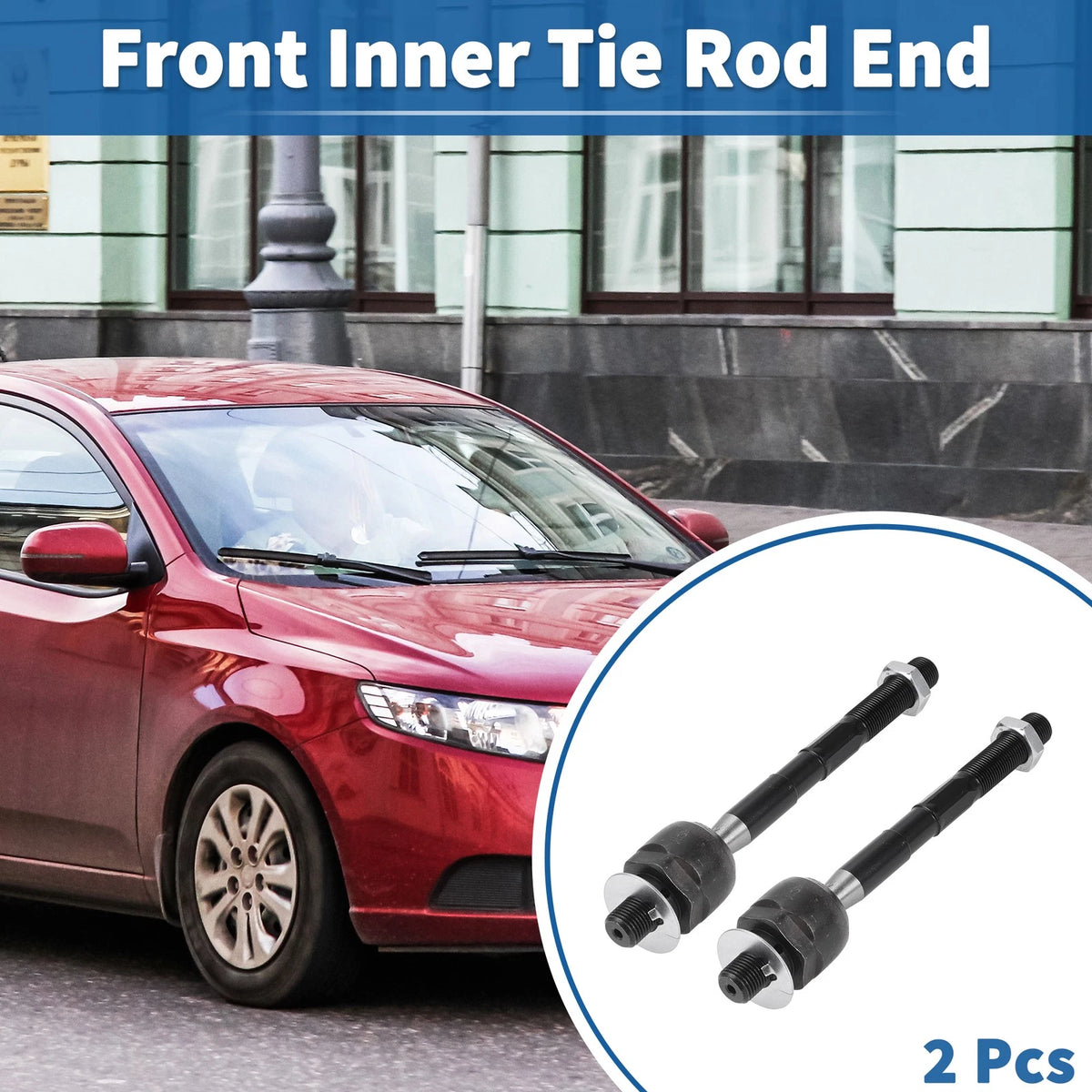 2 Pcs Front Inner Tie Rod End Links for Kia Sorento for Hyundai Santa (2007–2019)