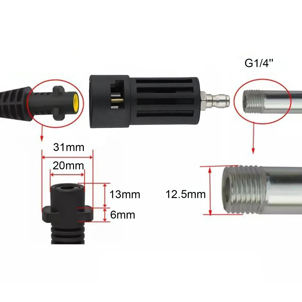 1/4in Connector Adapter for Karcher Washers