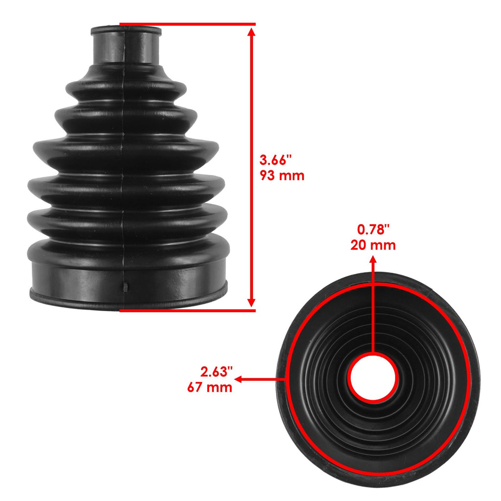 2x Front Axle CV Boot Kit Complete L/R for CanAm Outlander MAX 450 EFI (2019–2021)