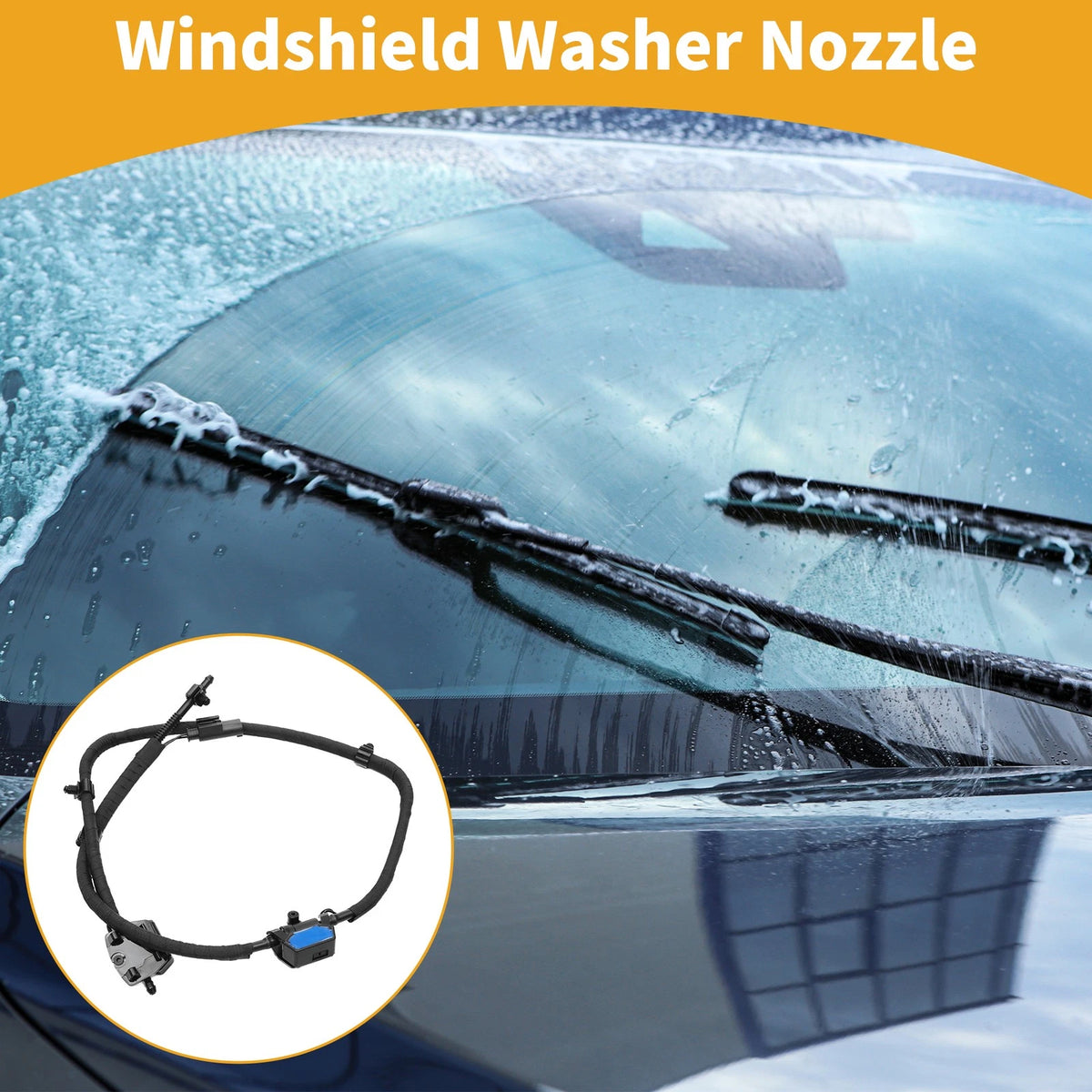 Front Windshield Washer Nozzle for BMW 430i 17-19 for BMW 435i 14-16 Black