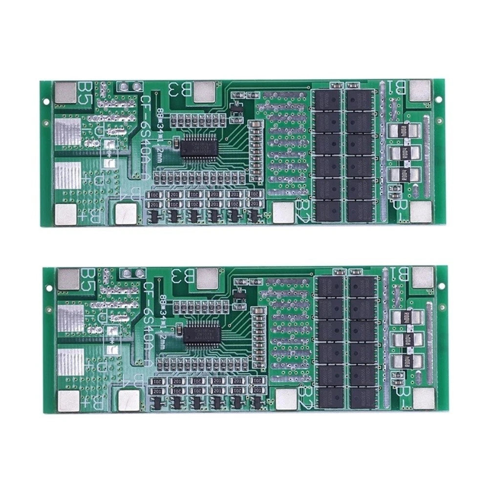 Battery Protection Board 6S 40A for Solar Lighting with Balance Feature