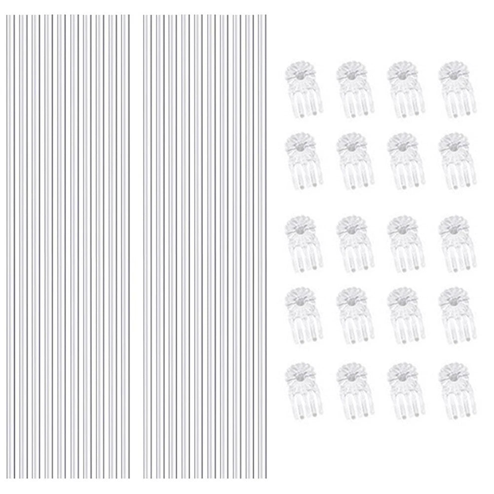Acrylic Plant Stakes Support Kit for Potted Plants (Transparent)