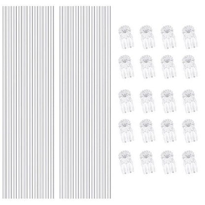 Acrylic Plant Stakes Support Kit for Potted Plants (Transparent)