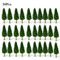 50Pcs Model Trees for HO Scale Train Railroad Diorama Landscape