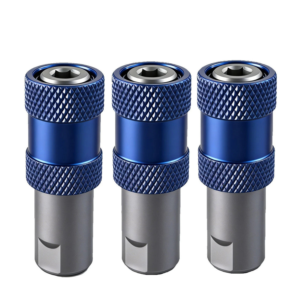 Chrome 3/8 Hex Shank Quick Release Drill to Screwdriver Adapter