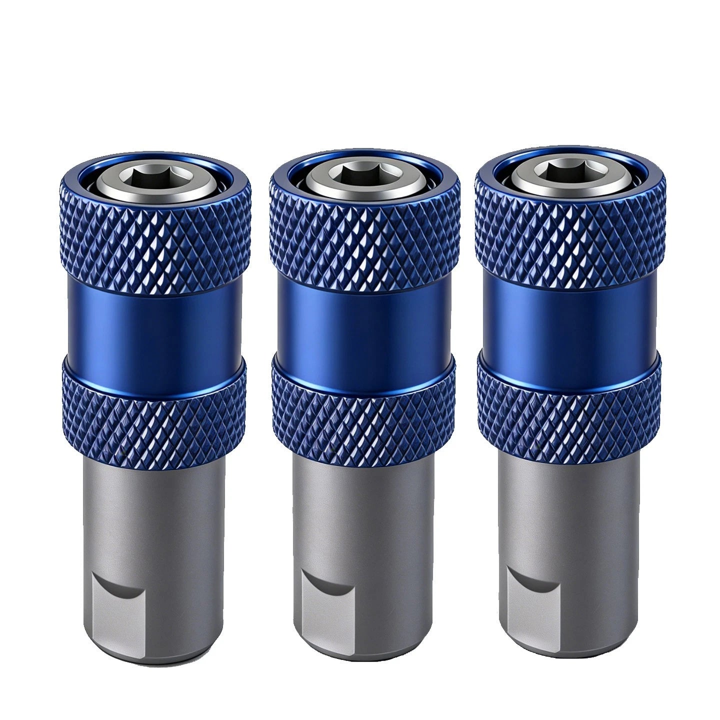 Chrome 3/8 Hex Shank Quick Release Drill to Screwdriver Adapter