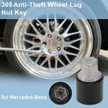 Wheel Lock Lug Nut for Mercedes-Benz (Locking Nut Key Socket Removal Tool)