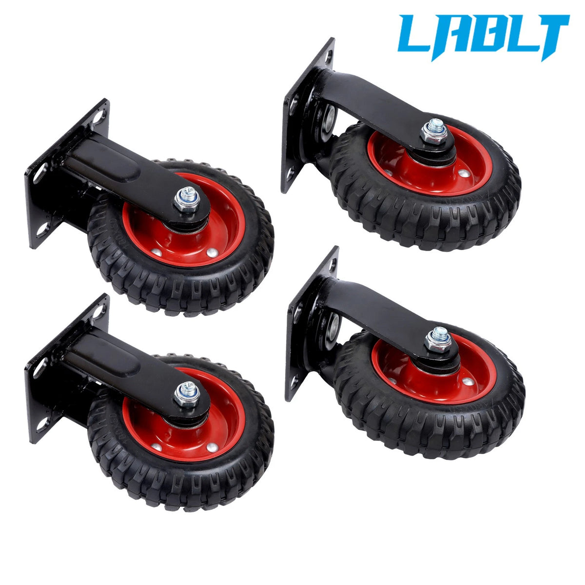 Set of 4 Heavy Duty Rubber Caster Wheels for LABLT (6 Inch)