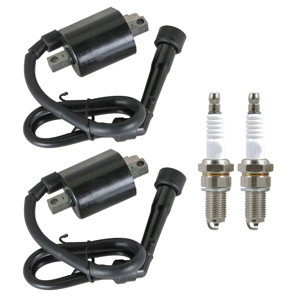 2X Ignition Coil & Spark Plug for Yamaha Virago 535 XV535 (1987–2000)