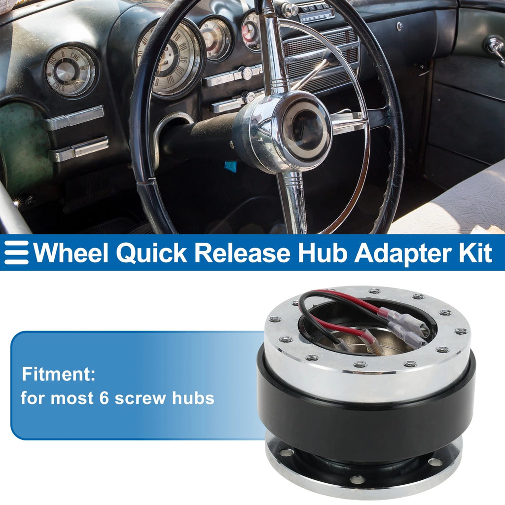 Steering Wheel Quick Release Hub Adapter for Universal 12 Hole Wheels