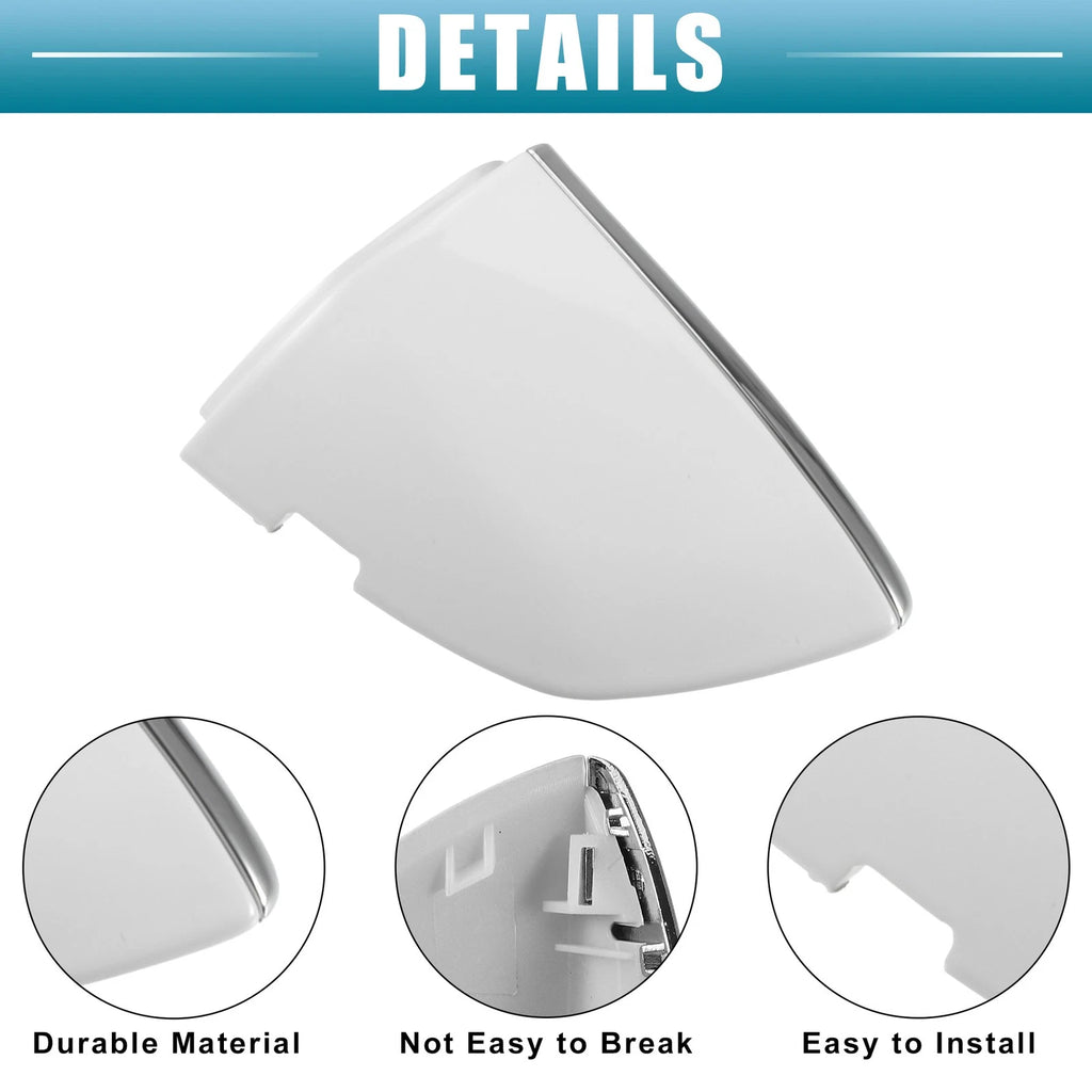 Front Left Exterior Door Handle Cover for Volkswagen Jetta White (2011–2018)