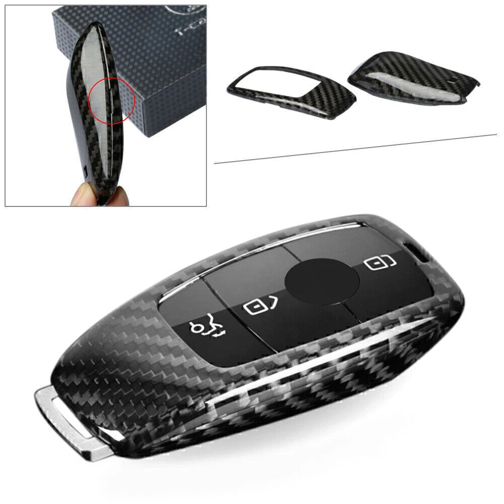 Carbon Fiber Remote Key Shell Cover for Mercedes Benz E Class W213 (2016–2018)
