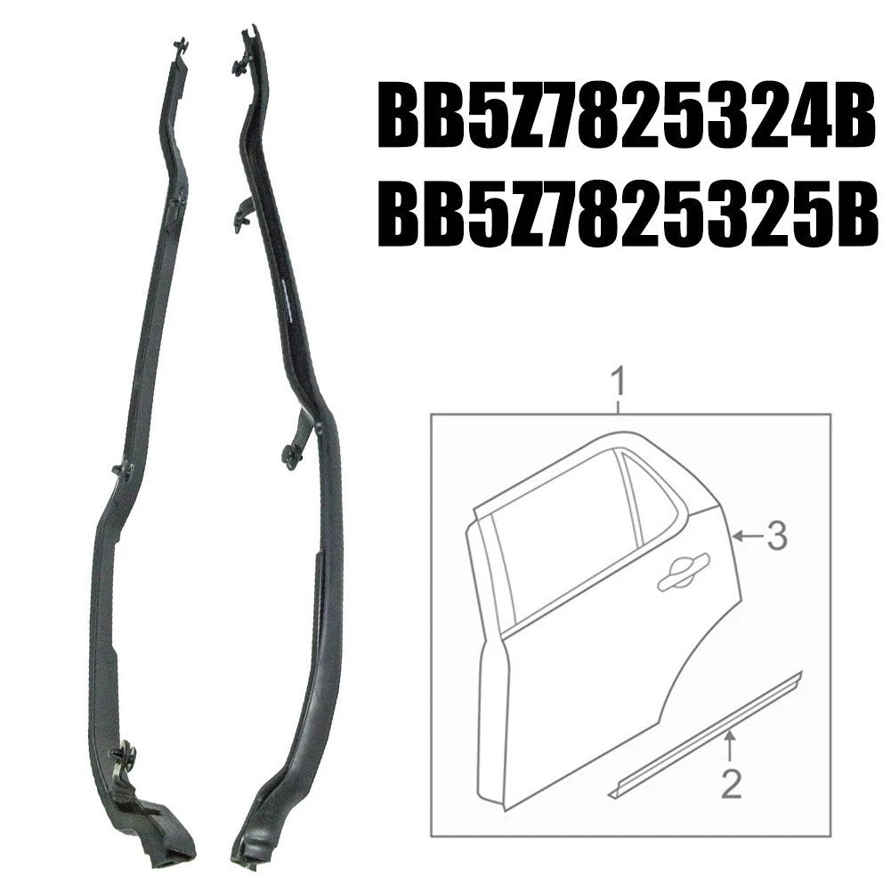 Pair Rear Door Weatherstrip Seal for Ford Explorer (2011–2019)
