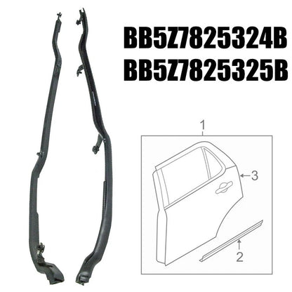 Pair Rear Door Weatherstrip Seal for Ford Explorer (2011–2019)