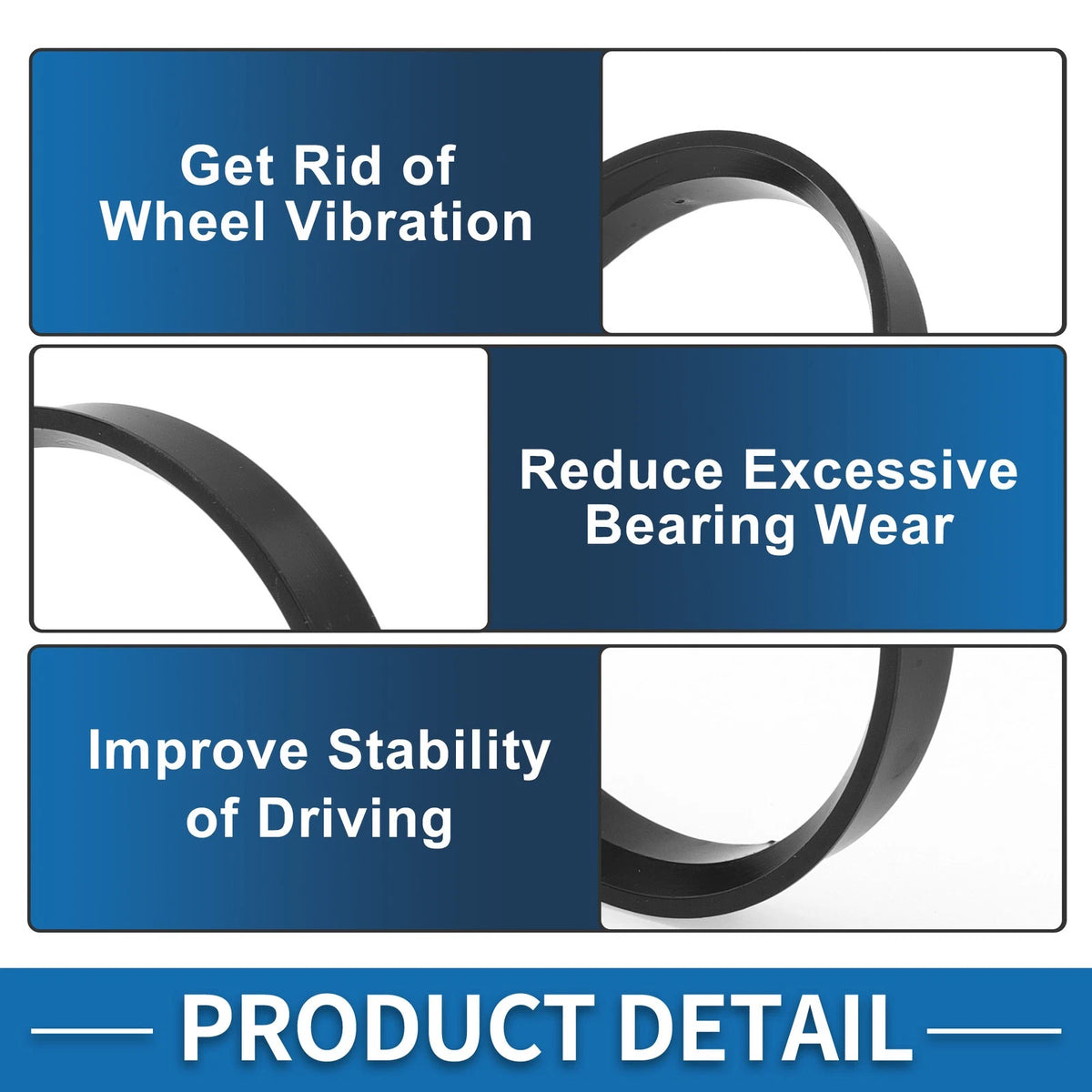 Set of 4 Wheel Hub Centric Rings for Universal Fit (OD 64.1mm, ID 59.1mm)