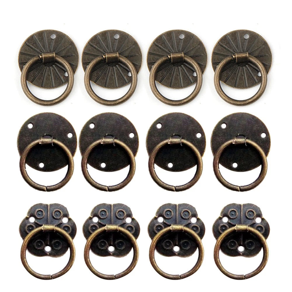 12Pc Cabinet Drawer Pull Knob Hardware for Antique Jewelry Box (20mm)