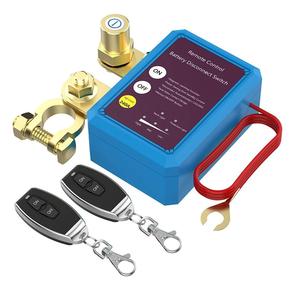 Car Battery Disconnect Switch for Universal Vehicles (12V, 240A)