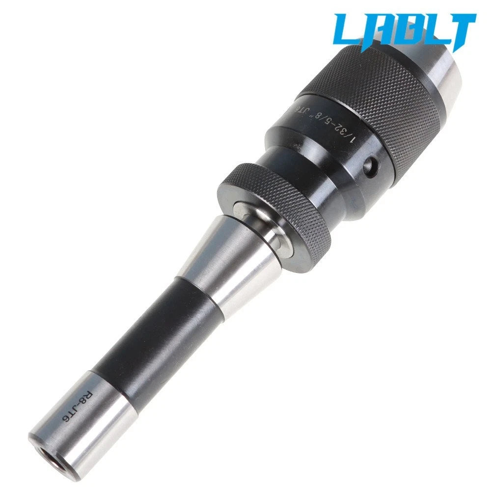 Keyless Drill Chuck JT6 with R8 Shank Adapter for LABLT (1/32"-5/8")