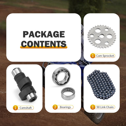 Timing Cam Chain Gear Bearings Kit for Yamaha Warrior Wolverine Big Bear 350 (1993–2006)