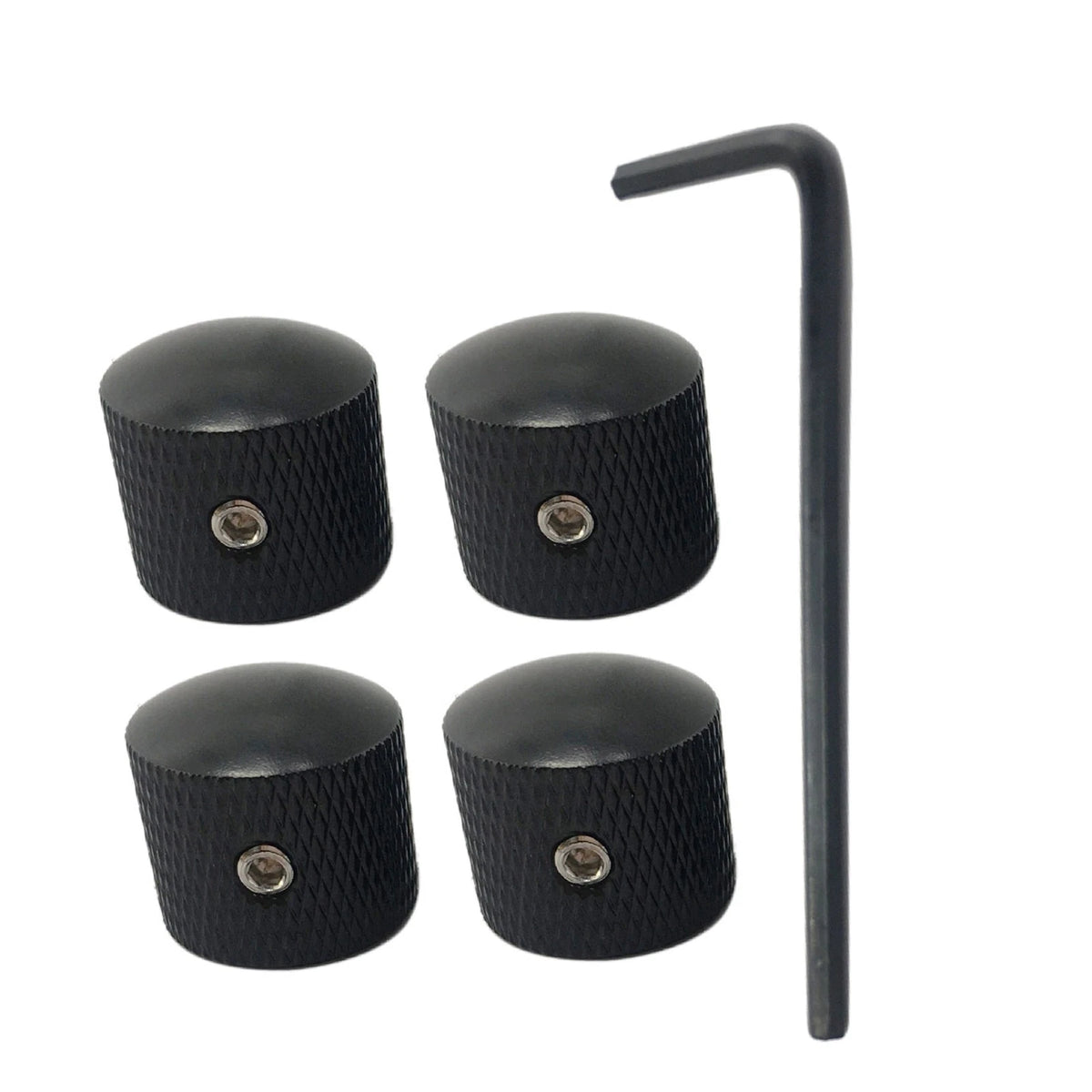 4X Metal Electric Guitar Bass Volume Tone Control Knobs with Wrench Tool