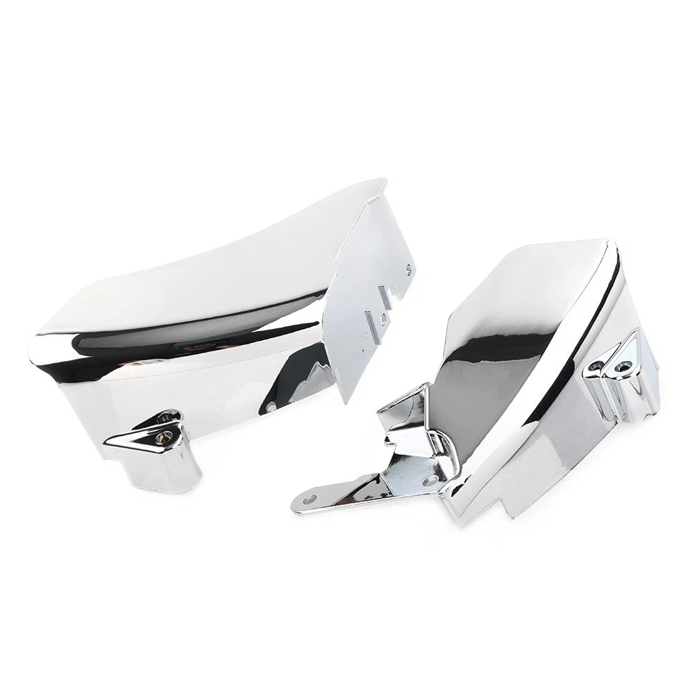 Chrome Mid Frame Air Deflector Trim Heat Shield Cover Kit for Harley Dyna (2006–2017)