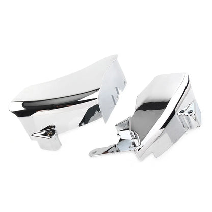 Chrome Mid Frame Air Deflector Trim Heat Shield Cover Kit for Harley Dyna (2006–2017)