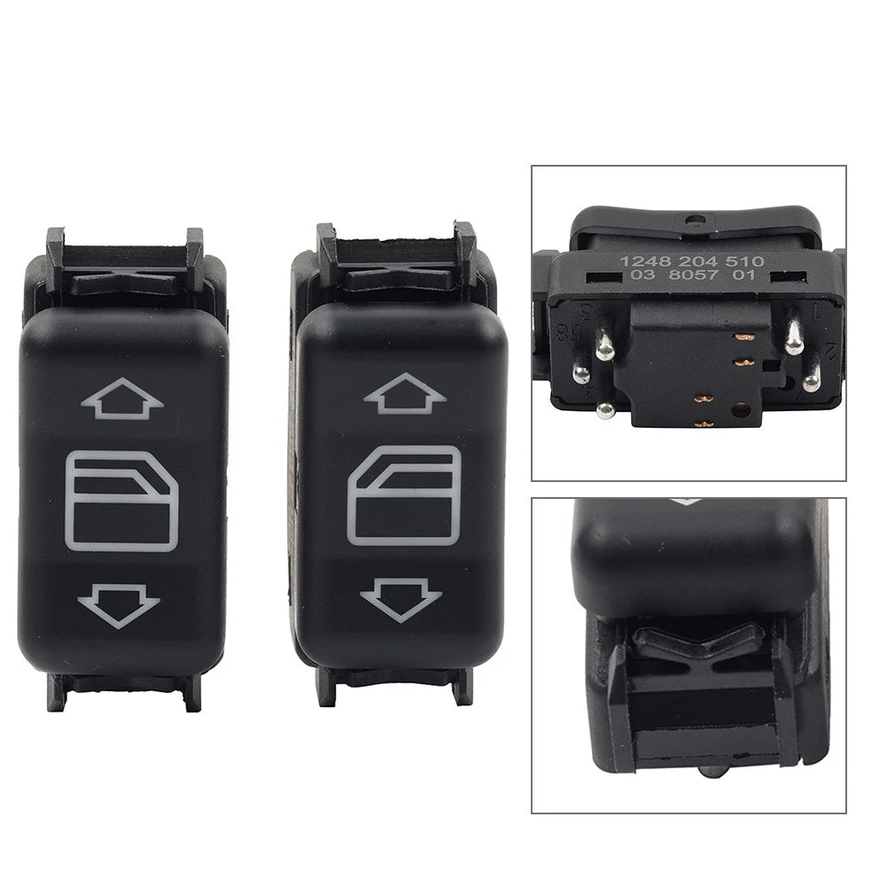 2Pcs Master Console Power Window Switch For Mercedes Benz 1248204510 1248204610