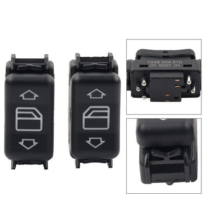 2Pcs Master Console Power Window Switch For Mercedes Benz 1248204510 1248204610