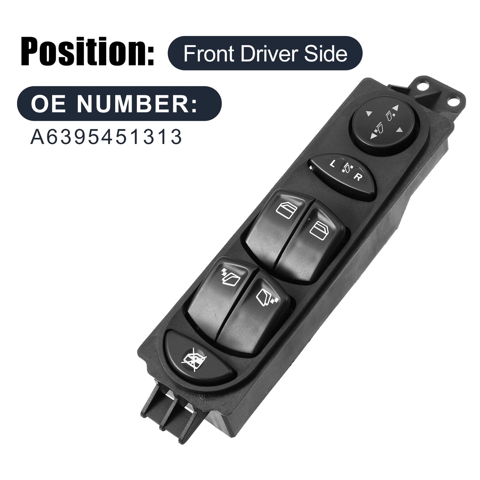 Car Power Window Switch Driver Side for Mercedes Viano Vito (2003–2010)