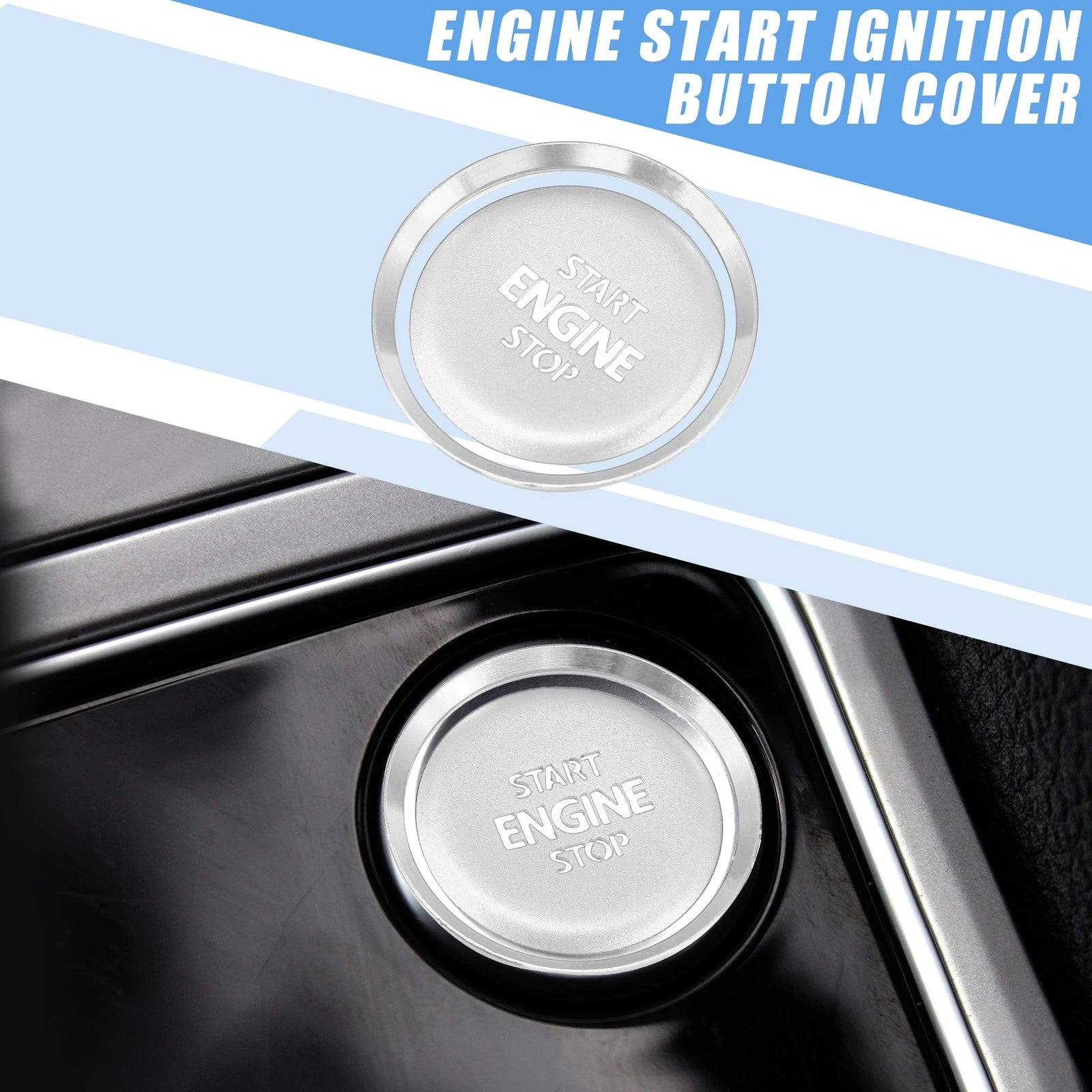 Engine Start Stop Ignition Button Cover Replacement for Volkswagen CC (2010–2017)