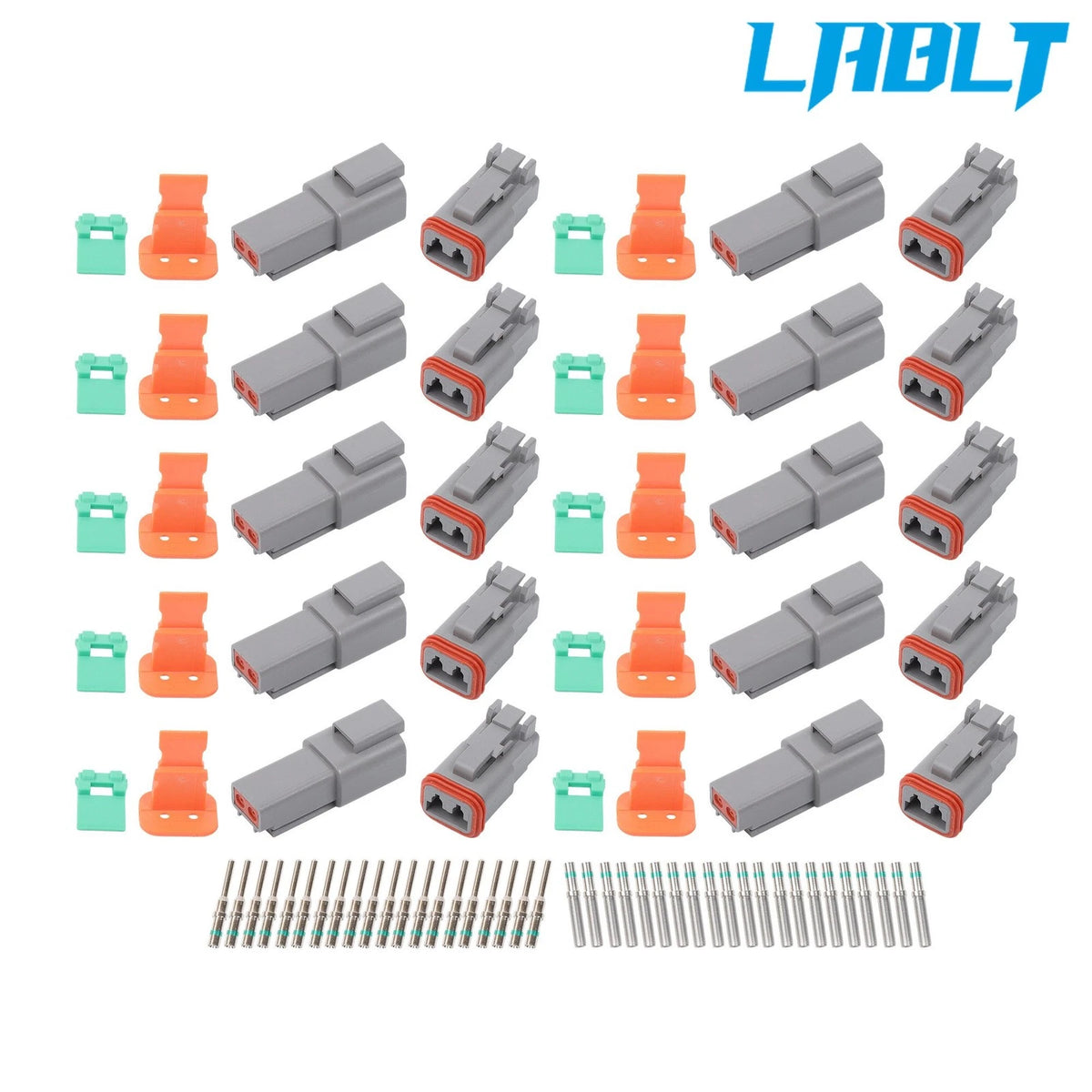 10 Pair 2 Pin DT Connector for DT04-2P DT06-2S (14-20AWG)