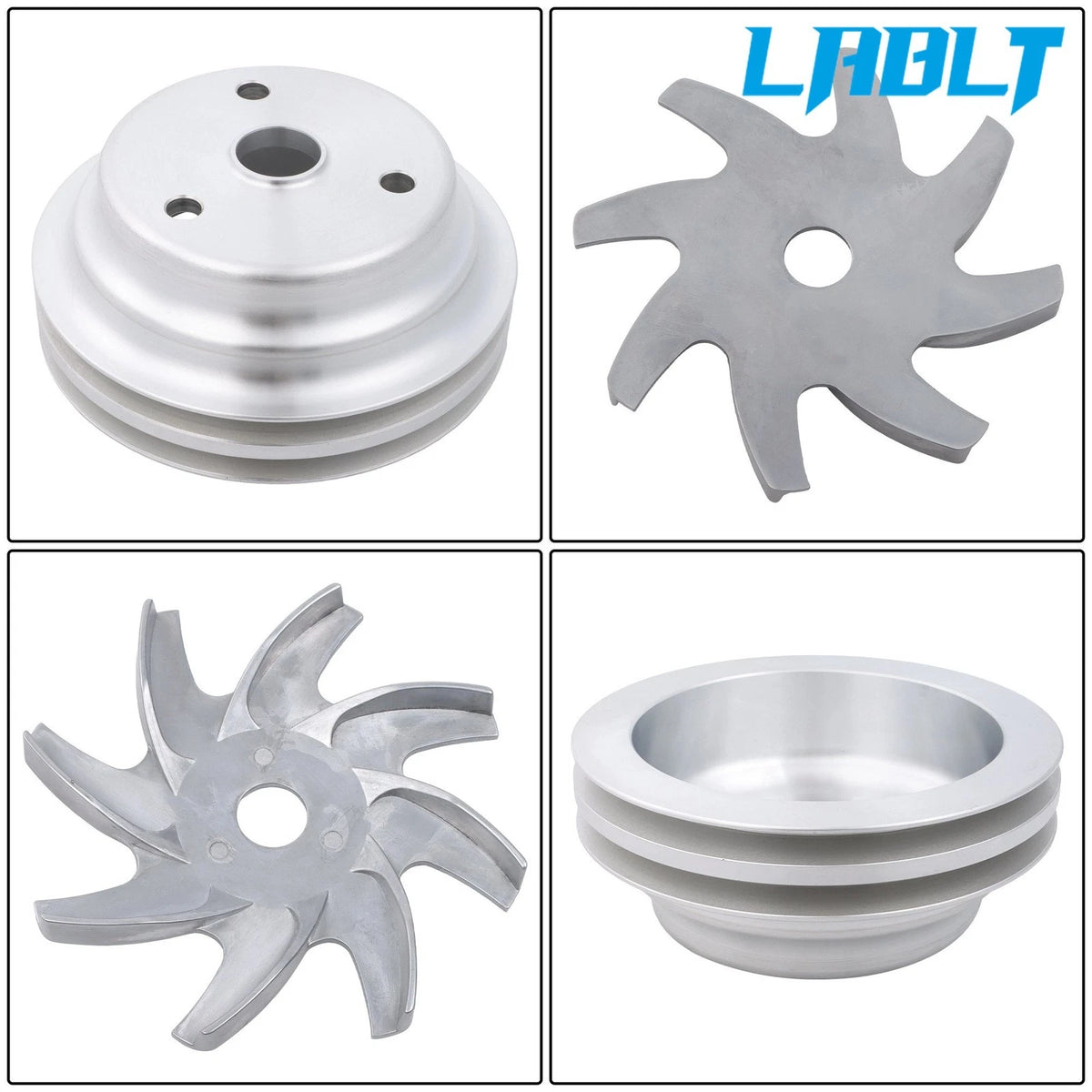 Water Pump Pulley Kit with Alternator Power Steering Bracket for Chevy