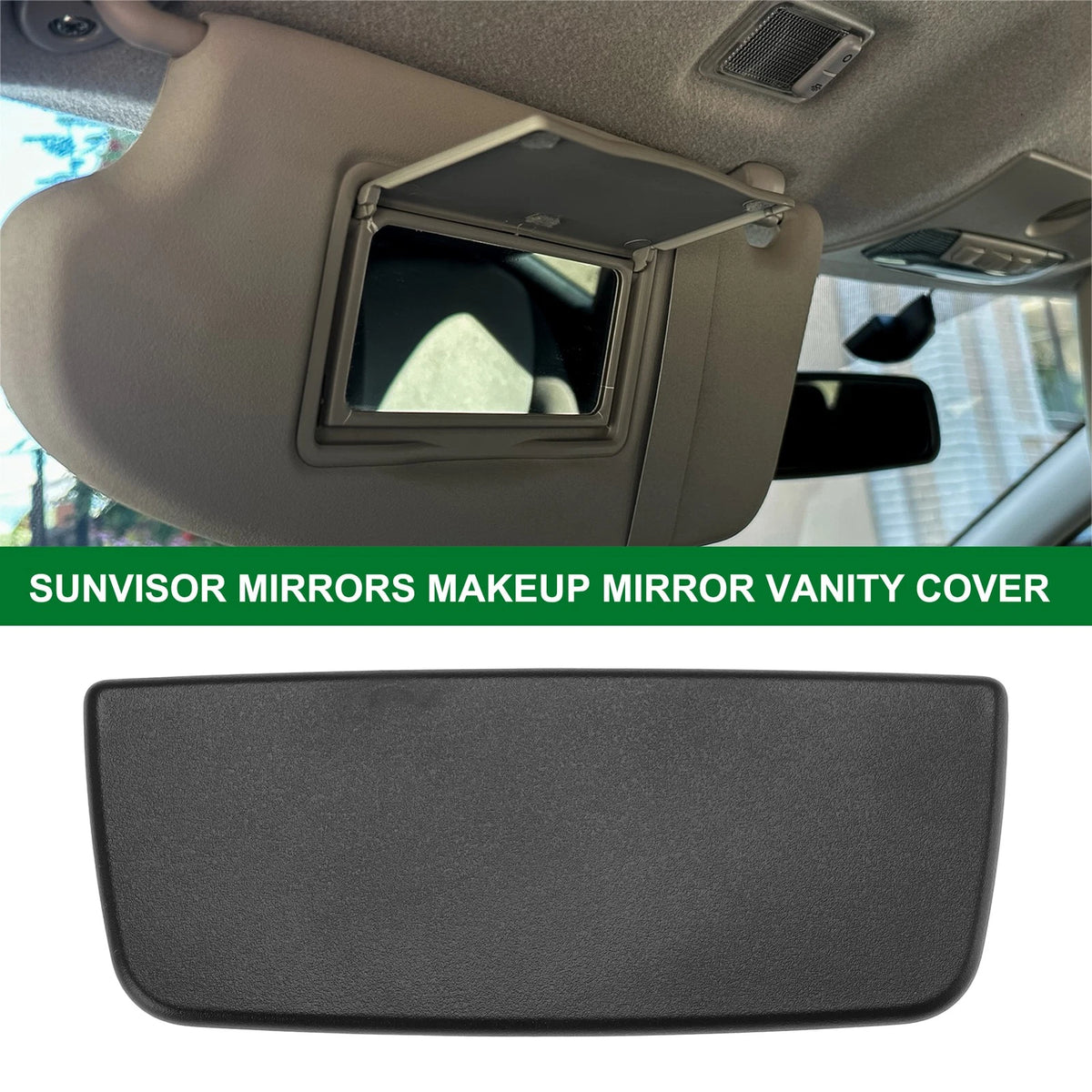 Sun Visor Mirror Cover for Porsche Boxster 718 (2017–2024) No. 982857551 Black