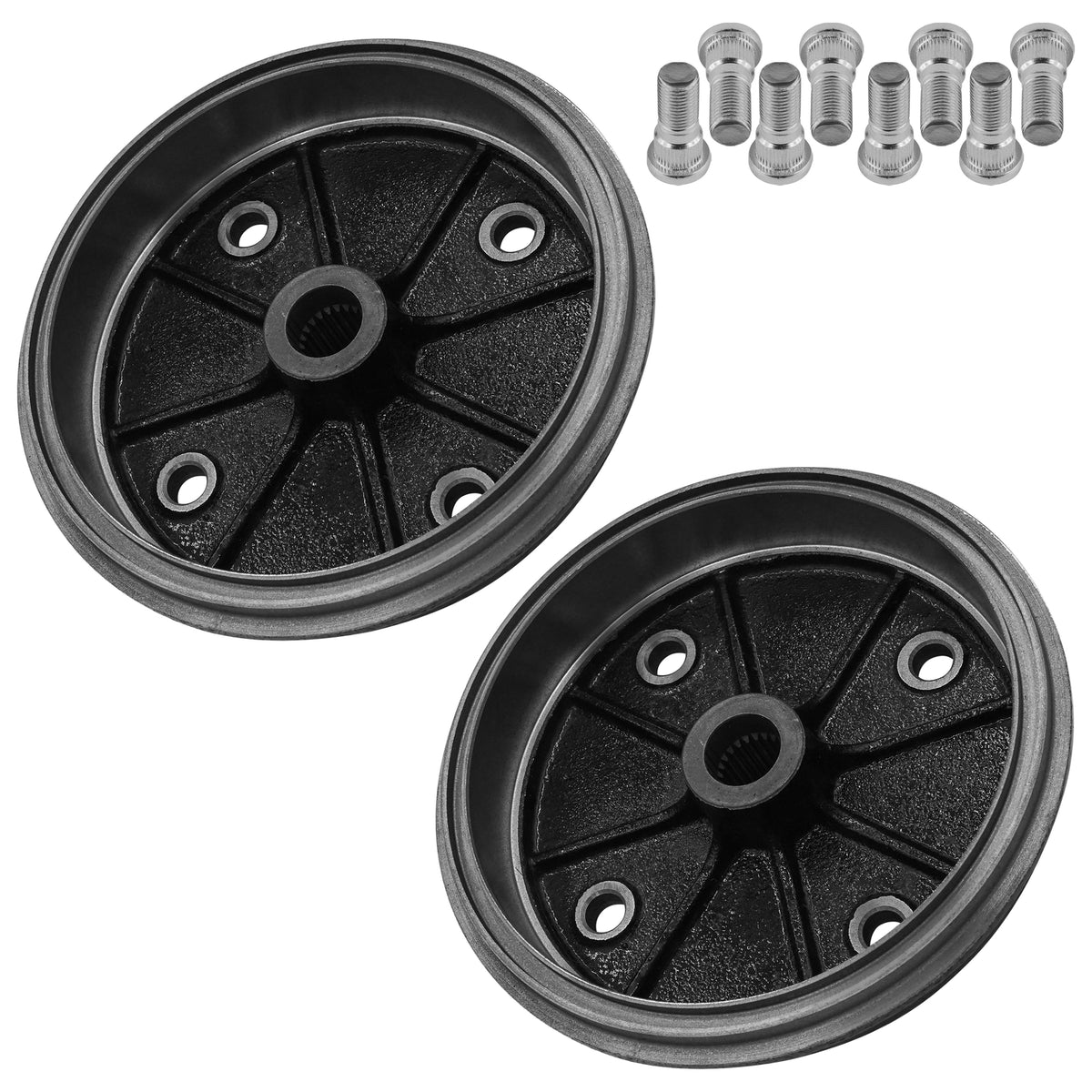 Rear Brake Drum with Bolts Replacement for Kawasaki 41038-1226 (2003–2004)