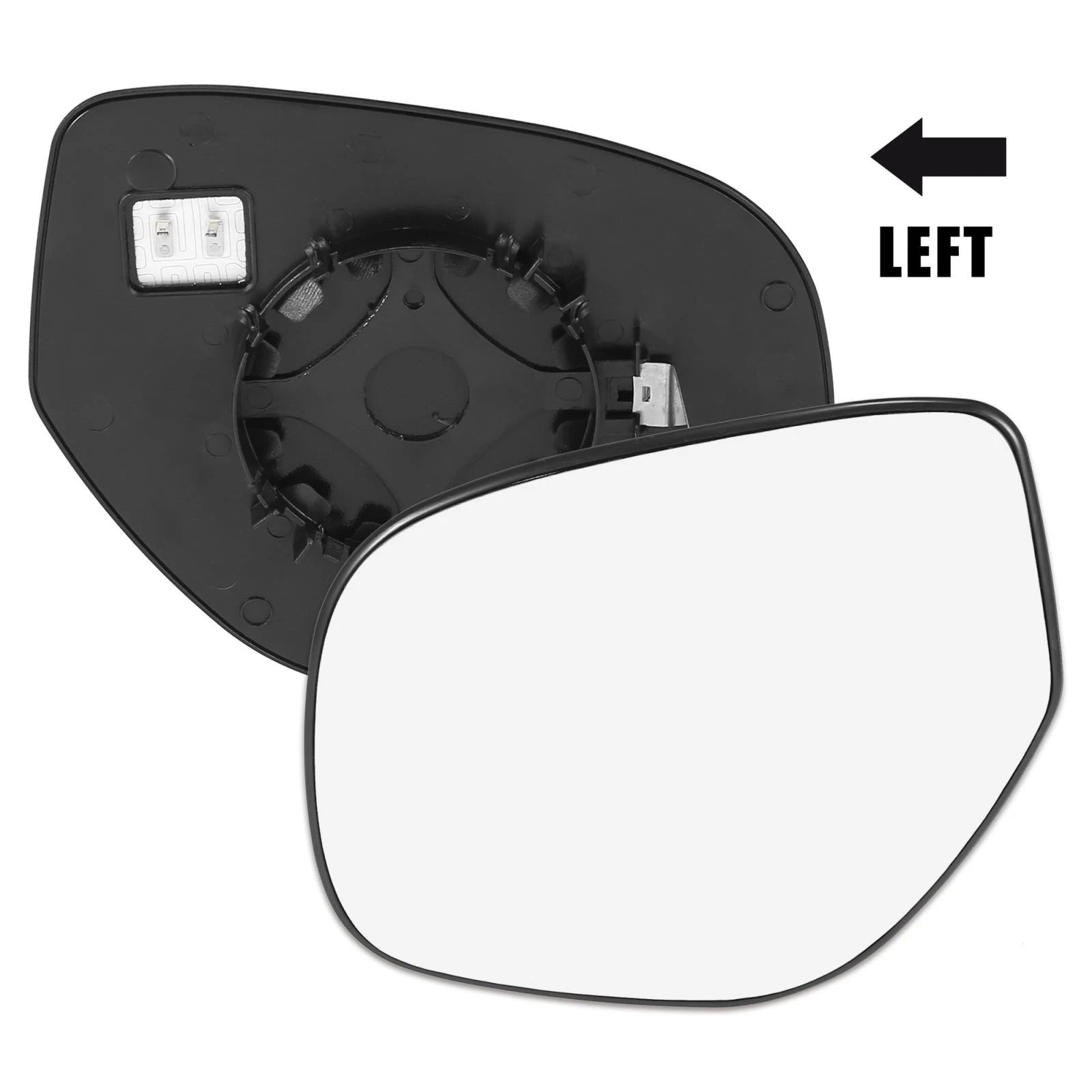 Left Heated Mirror Glass with Backing Plate for Mitsubishi Outlander (2013–2024)