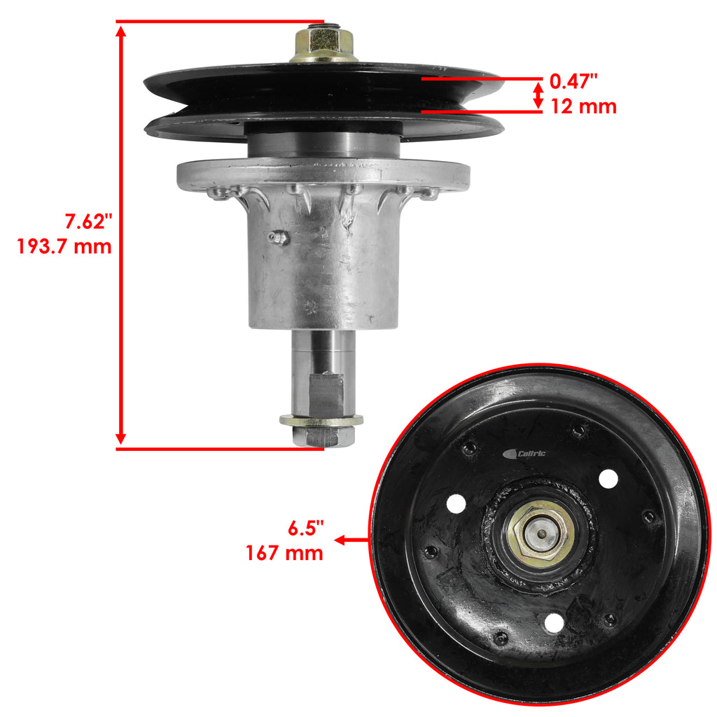 Deck Spindle with Pulley for Stens Lawn Mower (2010–2018)
