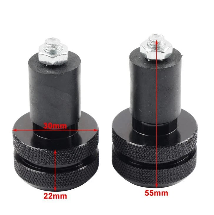 Universal 7/8 Motorcycle Handlebar Grips Bar End Cap Plug Slider Black